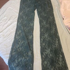 Victoria's Secret Green Lace Swim Coverup Pants